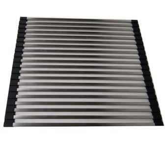 Cover - Sink - 25 1/2" x 14 3/4" - Roll Up - Drying Rack - Stainless Steel