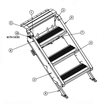 Step - Triple - 28" - Fold Up - Solid - Gen III