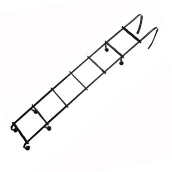 Ladder - 7 Step - w/Oversized Round Pads - Black