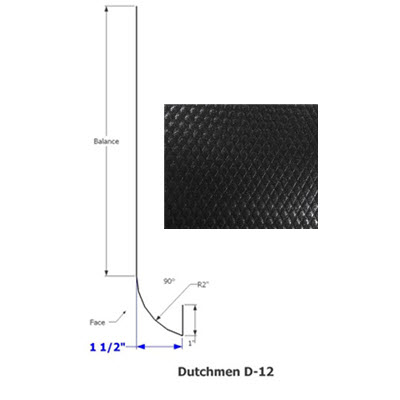 Skirt - Metal - 030 - 12" x 168" - 2" Rad - D-12 - Alloy Metallic - TP - DE