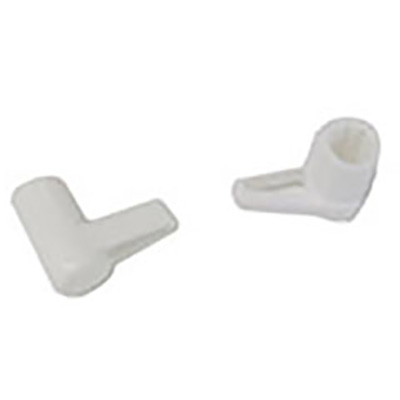 Valve - Handle - Extended - White - Tear Drop