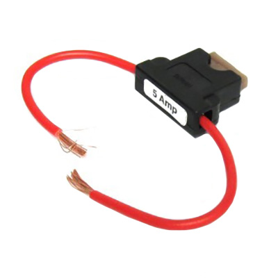 Fuse - Holder - 5 Amp Max - w/5 Amp Fuse & 5 Amp Tag - 14G Wire