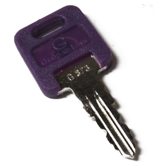 Key - Bitted Key - G-373 - w/Single - Key Code Stamped On Key - Global