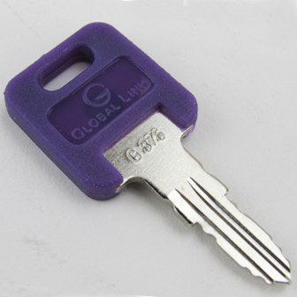 Key - Bitted Key - G-375 - w/Single - Key Code Stamped On Key - Global
