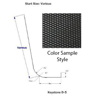 Skirt - Metal - 030 - 12" x 168" - 2" Rad - Black - DE