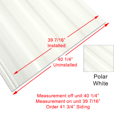 Siding - 024 - 41 3/4" x 96" - 1MDM - SL - Polar White