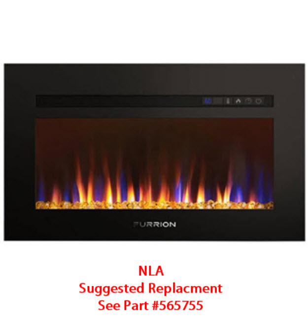Fireplace - 30" - Electric - Flush Mount - Crystal Platform