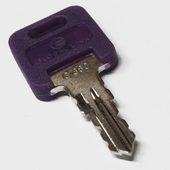 Key - Bitted Key - G-380 - w/Single - Key Code Stamped On Key - Global