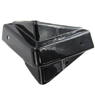 Trim - Cap - Curb Side - Front - Smooth - Black ABS