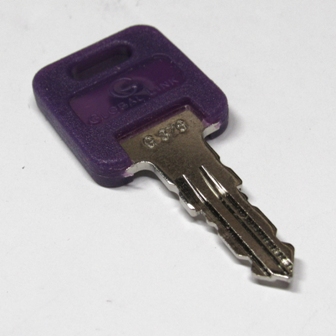 Key - Bitted Key - G-376 - w/Single - Key Code Stamped On Key - Global