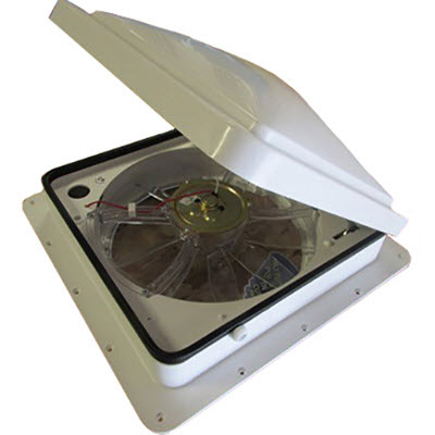 Vent - Roof - 12V - 13 Speed - Wall Control - On/Off Switch & Power Dome Up/Down - High Profile White Base - Rain Sensor Override - Single Pack - 810017