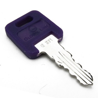 Key - Bitted Key - G-371 - w/Single - Key Code Stamped On Key - Global