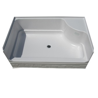 Shower - Pan - 50" - w/5.5" Skirt - White ABS HC
