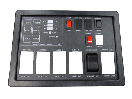 Monitor Panel - Convenience Center - In Command Lite - 5 Tanks - 6 Buttons - No Dutchmen Logo