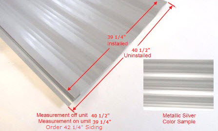 Siding - Metal - 024 - 42 1/4" x 96" - 1MDM SL - Met. Silver