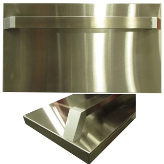 Cabinet - Drawer Front - Stainless Steel - w/SS Handle - For Under Range - RV17-DS