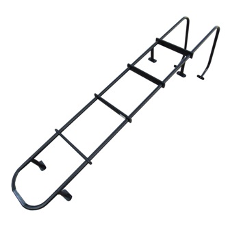 Ladder - 4 Step - Black - w/Hoop - Center