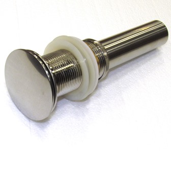 Fitting - Drain Pop-Up - No Overflow - Inlcudes Knurled Nut & Rubber Washer - Brushed Nickel