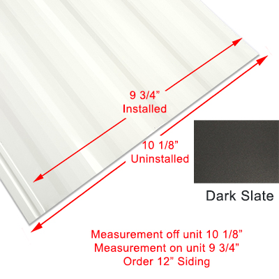 Siding - 024 - 12" x _________ Order Per Lineal Foot - 1MDM SL - MG Dark Slate
