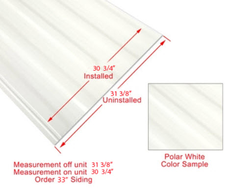 Siding - 024 - 33" x 96" - 1MDM SL - Polar White