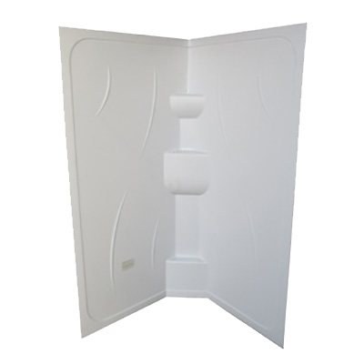 Shower - Surround - Radius - 34" x 65 1/2" - White