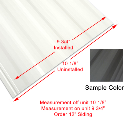 Siding - 024 - 12" x _________ Order Per Lineal Foot - 1MDM SL - Coachmen Gray - CS Indiana Only