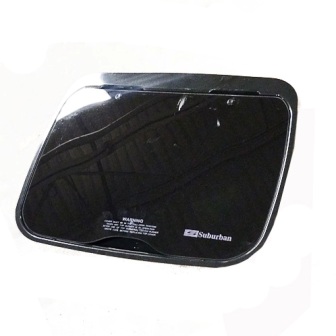 Range - Cover - Glass - Flush - Spring Loaded - w/Front Black Trim - For SDN2