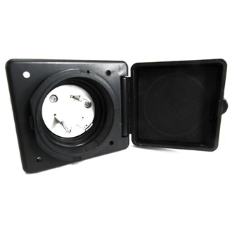 Recept - 125v - 30A - Inlet - Epicord - Black - EL RV060B