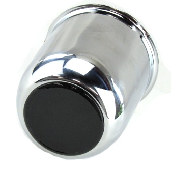 Tire - Center Cap - 3.19 - Chrome - w/Black Button