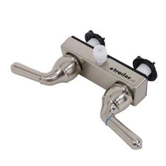 Faucet - Shower Diverter - 4" - Plastic Handle - Sq Base - w/Vac Break - Satin Nickel