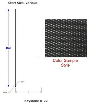 Siding - 030 - 22" x 96" - D-22 - Black - TP - DE