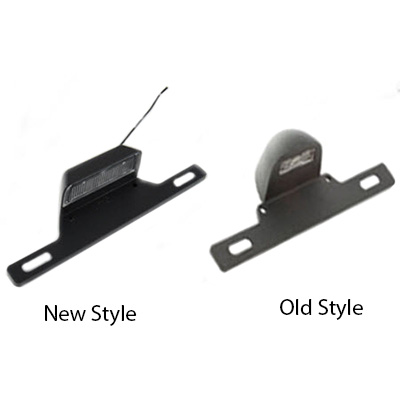 LIGHT, LICENSE PLATE, W/ BRACKET, 2 WIRE, BLACK