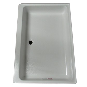 Shower - Pan - 26" x 38" - Center Drain - 10" Skirt - w/Access Cutout - White