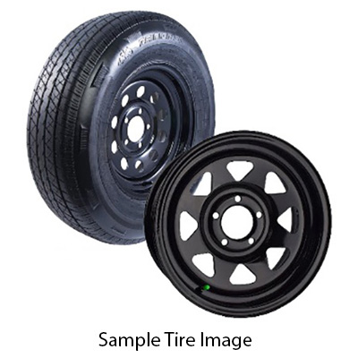 Tire - Rainier - ST205/75R14 D - 2040# - 65PS - SV - 14" x 5.5" - 5-4.5 - SPK - BLK - 3.19 CB