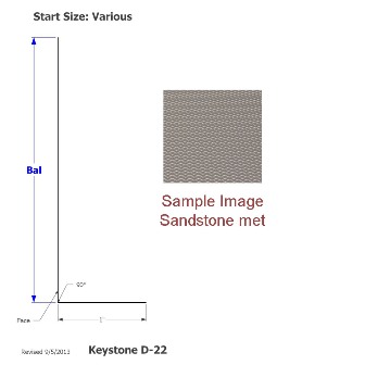 Siding - 030 - 35" x 96" - w/Break - D-22 - Sandstone Met - DE