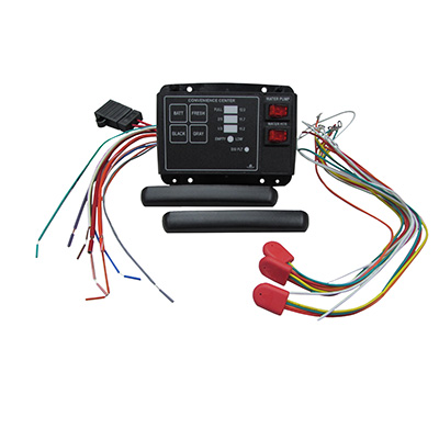 Monitor Panel - 3 Tank - 4 Button (B,F,B,G) - w/Tank Harness - 5 Amp Fuse - 2 Switches - W/H, Water Pump