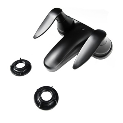 Faucet - Lavatory - 4" - Leaf Handles - Plastic - Matte Black