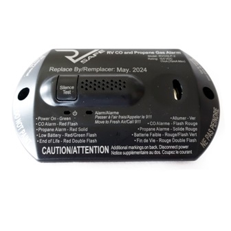 Alarm - LP/CO - Combo - Detector - 12V - 2 Wire - Surface Mount - Black