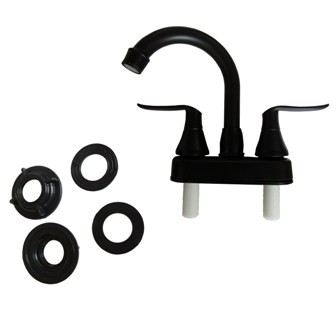 Faucet - Bar Faucet - Large - Leaf Handles - Matte Black - F-PB155LH-MB - China