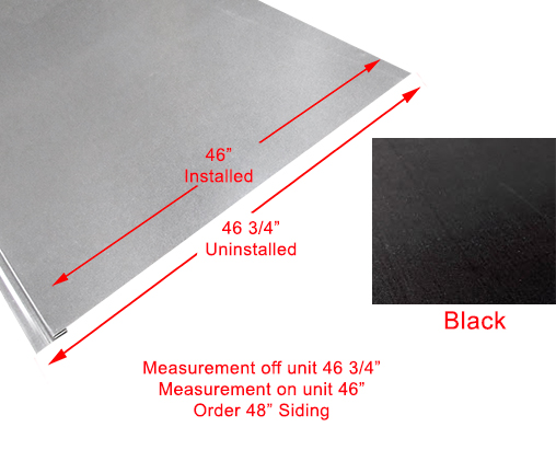 Siding - Metal - 040 x 48" x 96" - CTL - SL - Black - w/Film