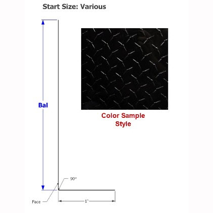 Skirt - Metal - 030 - 19" x 96" - w/Break - 352HG Black - StarBrite - Replaces KRV 477876