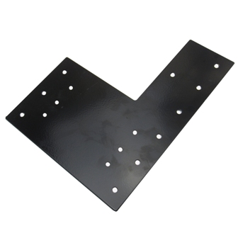 Bracket - Slideout - L - 7 15/16" x 9 15/16" - 14 Ga. - Powder Coat Black