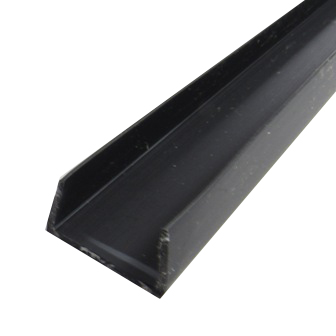 Trim - U-Channel - 5/8" - 6034-BLK - Black