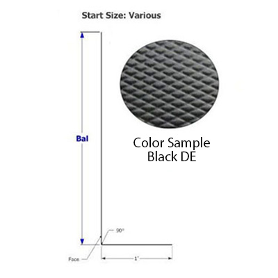 Skirt - Metal - 030 - 33" x 96" - w/Break - Black - DE