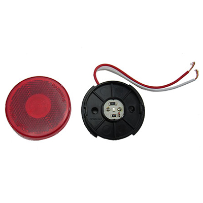 Light - Marker - Low Profile - Round - LED - Red - w/Gasket