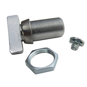Cam Lock Thumb Turn,1-1/8? Barrel, Stainless Steel, With Connecting Screw And Nut.