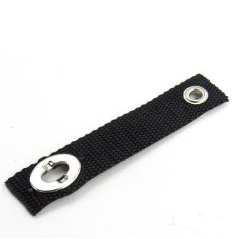 Strap - 10" - w/CS Eyelet & Grommet - Poly Webb - Black