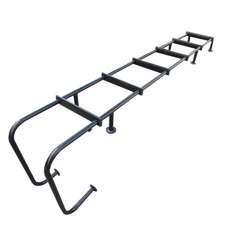 Ladder - 6 Step - LH - Cougar/Laredo - Lower Bottom Standoffs 2" - Black - w/Packaging Fee - Oregon Only