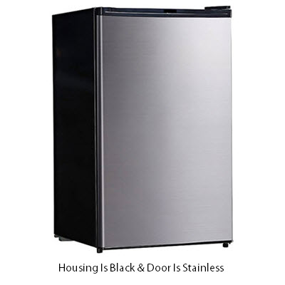 Refrigerator - 3.3 Cu Ft - 12V - RH - Black Housing - Stainless Steel Door - WS-95RDC-RH