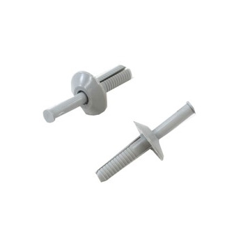 Shower - Rivet - 3/4" - Dark Gray - 2 Pc - 1000/Bag